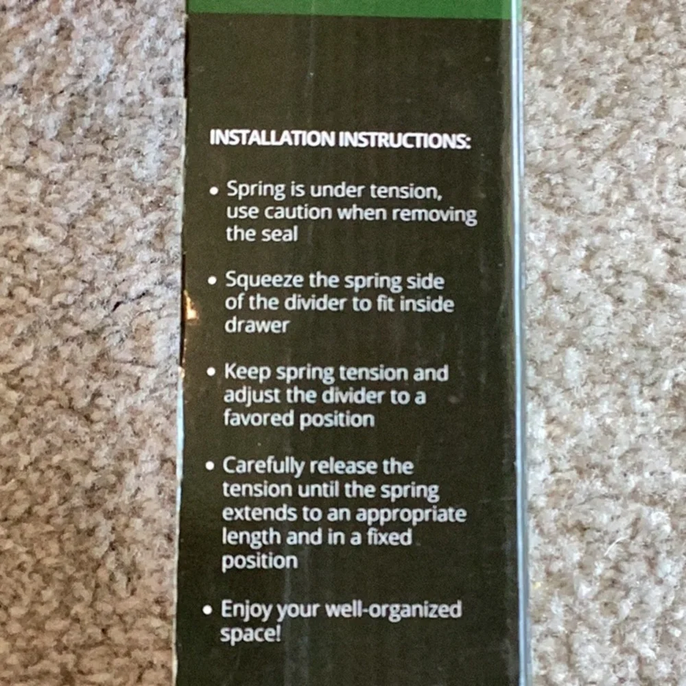 Bamboo Drawer Dividers - Natural Brown NEW IN BOX